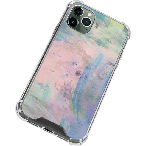 Rose Quartz & Serenity Abstract iPhone 12 Pro Clear Case