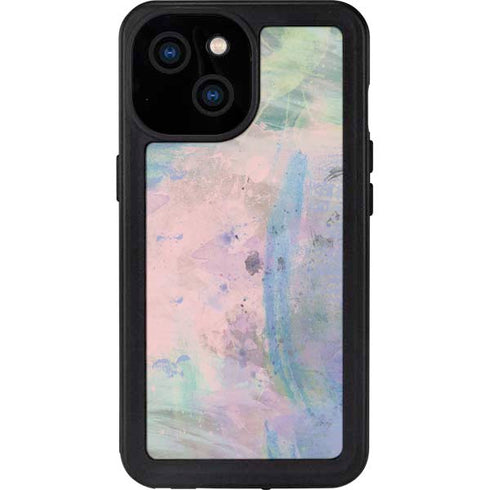 Rose Quartz & Serenity Abstract iPhone 13 Mini Waterproof Case
