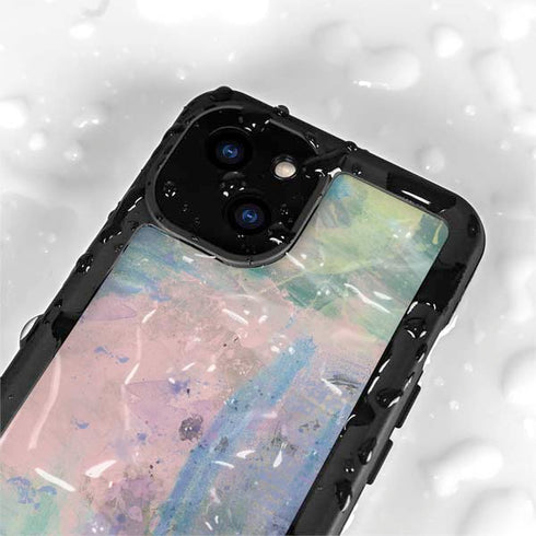 Rose Quartz & Serenity Abstract iPhone 13 Mini Waterproof Case