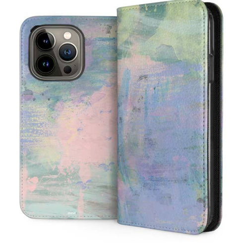 Rose Quartz & Serenity Abstract iPhone 13 Pro Folio Case