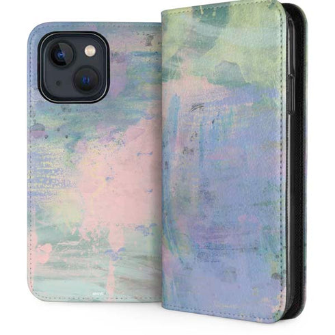 Rose Quartz & Serenity Abstract iPhone 14 Folio Case