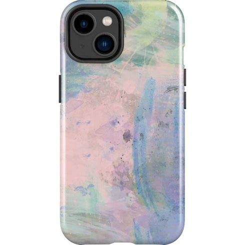 Rose Quartz & Serenity Abstract iPhone 14 Plus Impact Case