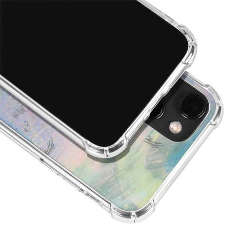 Rose Quartz & Serenity Abstract iPhone 14 Plus Clear Case