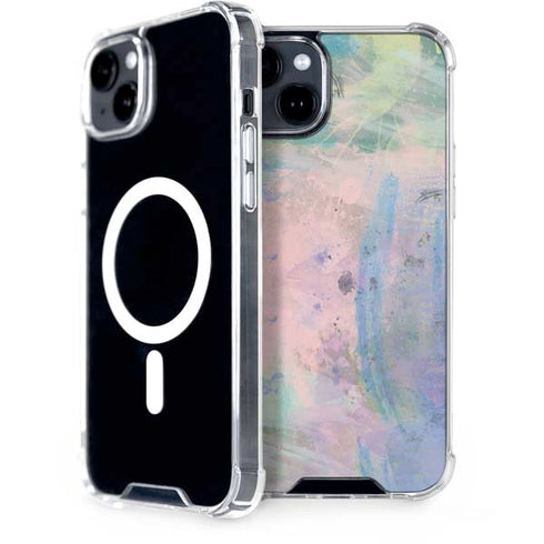 Rose Quartz & Serenity Abstract iPhone 15 Plus MagSafe Case