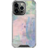 Rose Quartz & Serenity Abstract iPhone 15 Pro Clear Case
