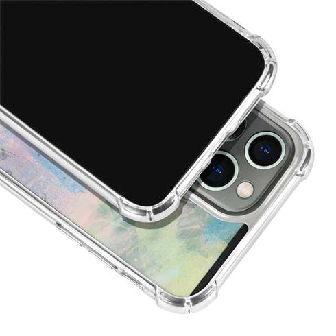 Rose Quartz & Serenity Abstract iPhone 14 Pro Clear Case