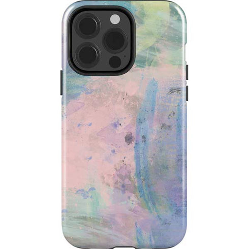 Rose Quartz & Serenity Abstract iPhone 15 Pro Impact Case
