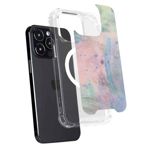 Rose Quartz & Serenity Abstract iPhone 14 Pro MagSafe Case