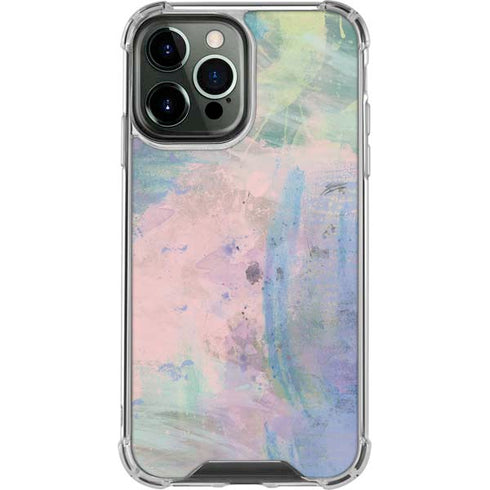 Rose Quartz & Serenity Abstract iPhone 15 Pro Max Clear Case