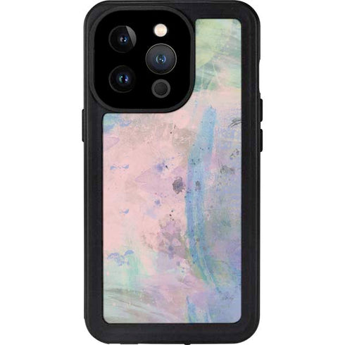 Rose Quartz & Serenity Abstract iPhone 14 Pro Waterproof Case