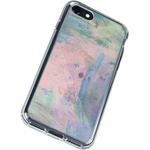 Rose Quartz & Serenity Abstract iPhone SE (2nd & 3rd Gen) Clear Case
