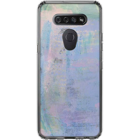 Rose Quartz & Serenity Abstract LG K51/Q51 Clear Case
