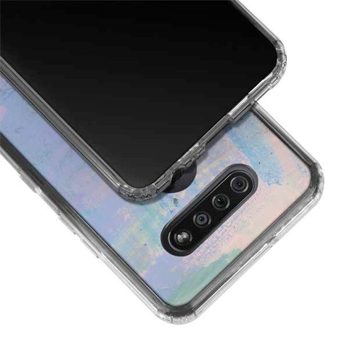Rose Quartz & Serenity Abstract LG K51/Q51 Clear Case
