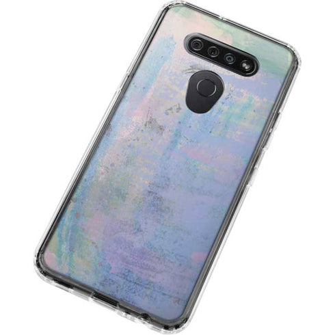 Rose Quartz & Serenity Abstract LG K51/Q51 Clear Case