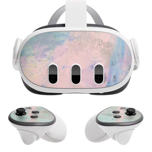 Rose Quartz & Serenity Abstract Meta Quest 3 Skin