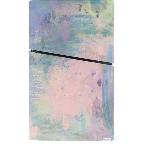 Rose Quartz & Serenity Abstract PS5 Slim Digital Edition Console Skin