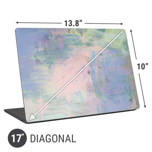 Rose Quartz & Serenity Abstract Universal Laptop 17in (13.8 x 10in) Skin
