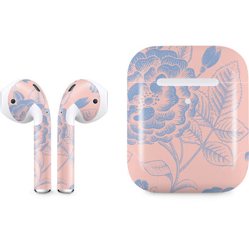 Rose Quartz & Serenity Floral Apple AirPods 2 Skin