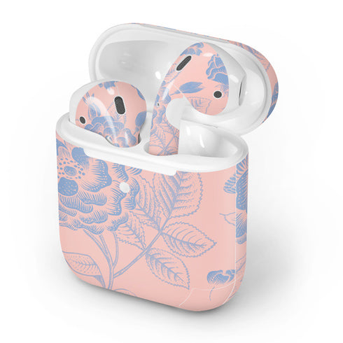 Rose Quartz & Serenity Floral Apple AirPods 2 Skin