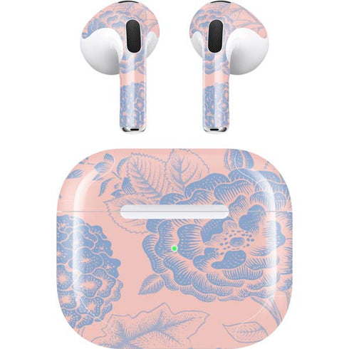 Rose Quartz & Serenity Floral Apple AirPods (3rd Gen 2021) Skin