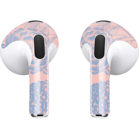 Rose Quartz & Serenity Floral Apple AirPods (3rd Gen 2021) Skin