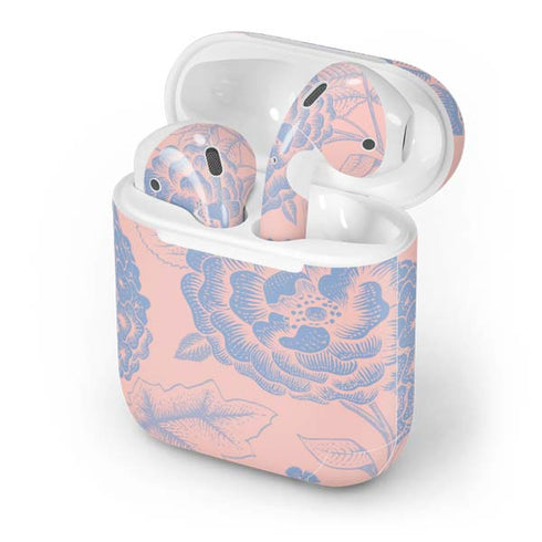Rose Quartz & Serenity Floral Apple AirPods Skin