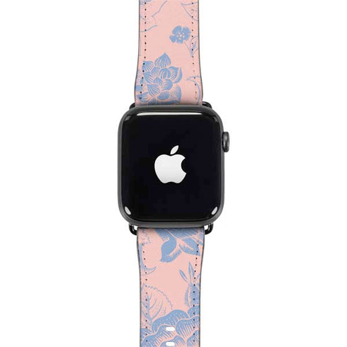 Rose Quartz & Serenity Floral Apple Watch Band 42-44mm