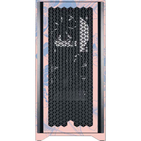 Rose Quartz & Serenity Floral Corsair 4000D Tempered Glass Mid-Tower ATX Case Skin