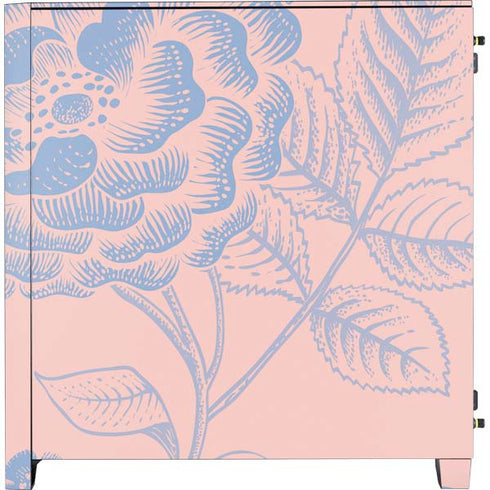 Rose Quartz & Serenity Floral Corsair 4000D Tempered Glass Mid-Tower ATX Case Skin