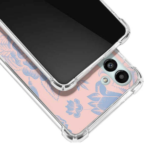 Rose Quartz & Serenity Floral Galaxy A13 5G Clear Case