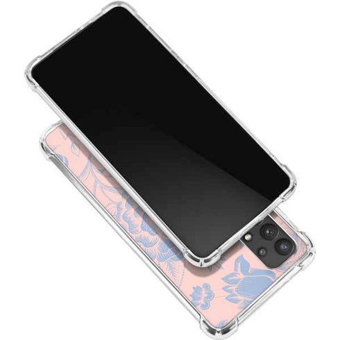Rose Quartz & Serenity Floral Galaxy A32 5G Clear Case