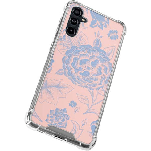 Rose Quartz & Serenity Floral Galaxy A54 5G Clear Case