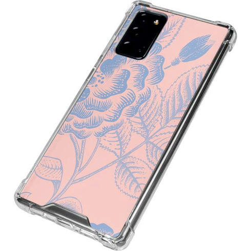 Rose Quartz & Serenity Floral Galaxy Note20 5G Clear Case