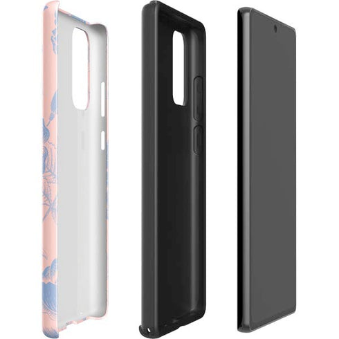 Rose Quartz & Serenity Floral Galaxy Note20 5G Pro Case