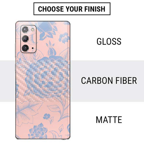 Rose Quartz & Serenity Floral Galaxy Note20 5G Skin