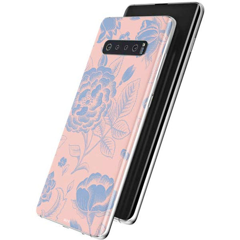 Rose Quartz & Serenity Floral Galaxy S10 Plus Skin