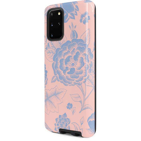 Rose Quartz & Serenity Floral Galaxy S20 Plus Pro Case