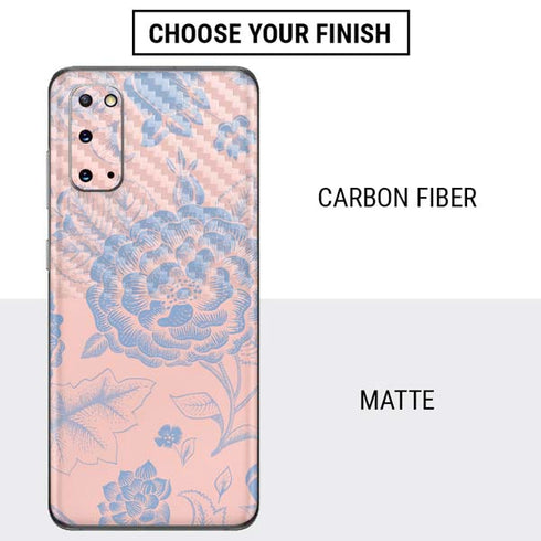 Rose Quartz & Serenity Floral Galaxy S20 Skin