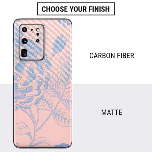 Rose Quartz & Serenity Floral Galaxy S20 Ultra 5G Skin