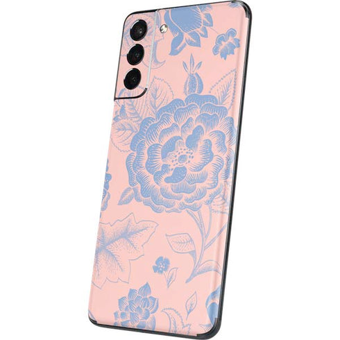 Rose Quartz & Serenity Floral Galaxy S21 5G Skin