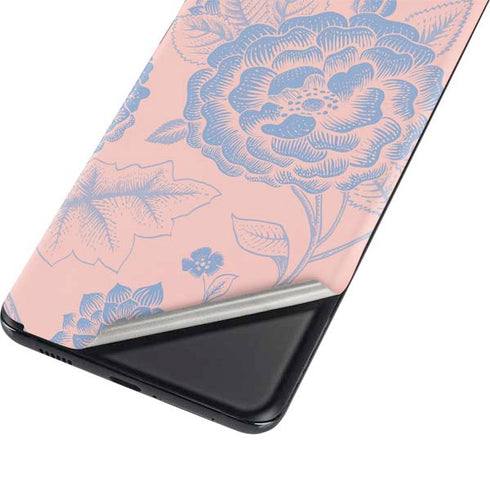 Rose Quartz & Serenity Floral Galaxy S21 5G Skin