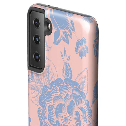 Rose Quartz & Serenity Floral Galaxy S21 FE Pro Case