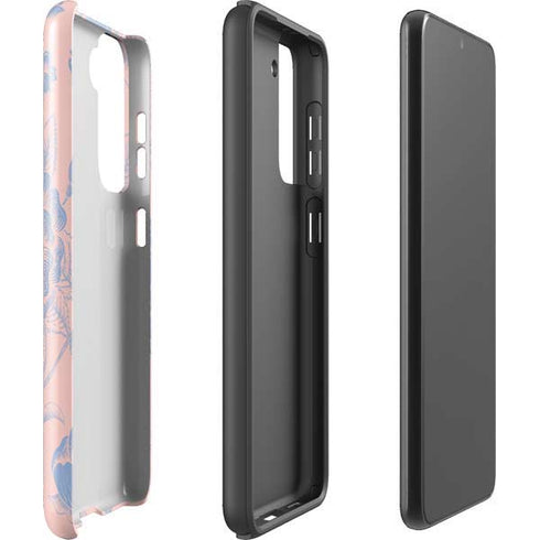 Rose Quartz & Serenity Floral Galaxy S21 FE Pro Case