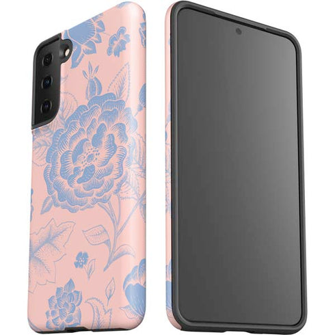 Rose Quartz & Serenity Floral Galaxy S21 FE Pro Case