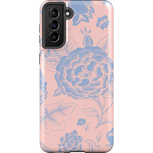 Rose Quartz & Serenity Floral Galaxy S21 Plus 5G Pro Case
