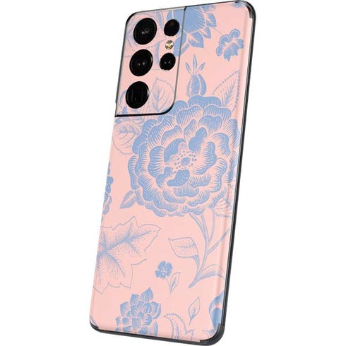 Rose Quartz & Serenity Floral Galaxy S21 Ultra 5G Skin