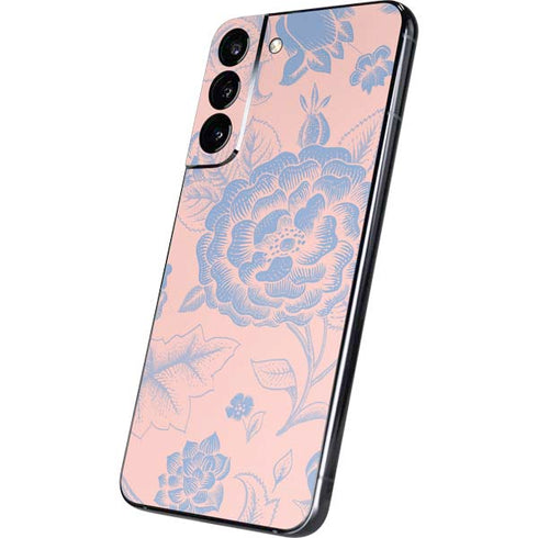 Rose Quartz & Serenity Floral Galaxy S22 Plus Skin