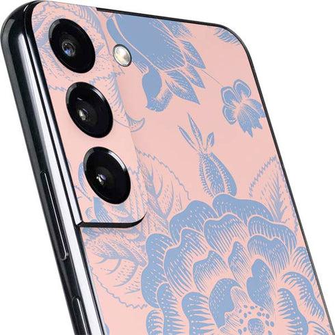 Rose Quartz & Serenity Floral Galaxy S22 Plus Skin