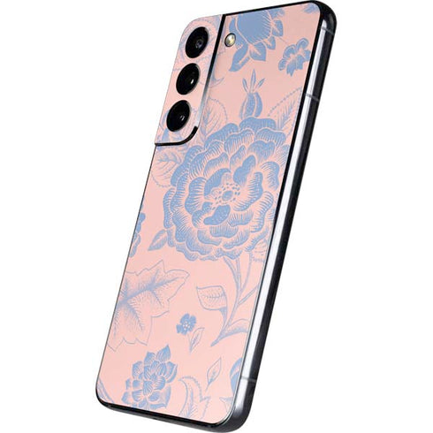 Rose Quartz & Serenity Floral Galaxy S22 Skin