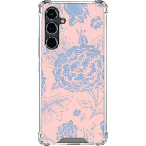 Rose Quartz & Serenity Floral Galaxy S23 FE Clear Case